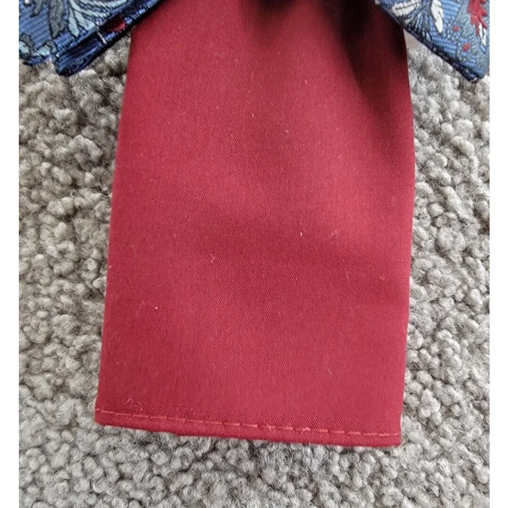 Bar III Floral Bow Tie And Solid Pocket Square Men's One Size Red/Blue - Picture 4 of 15